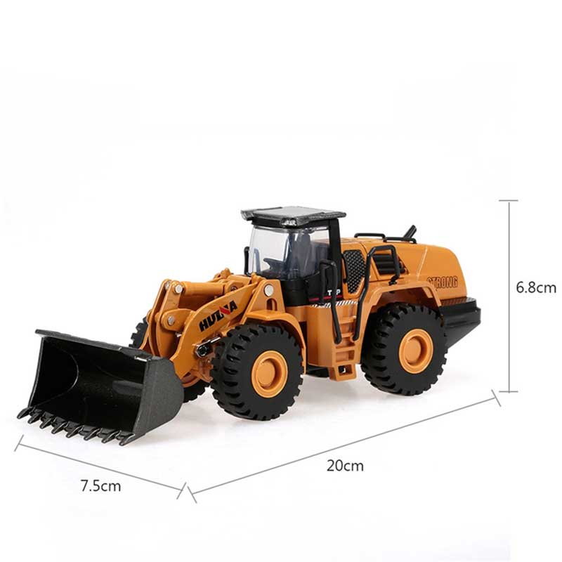 Container Loader Toy 1/50 Loader Toy - Diecast Metal Wheeled Front End Loader