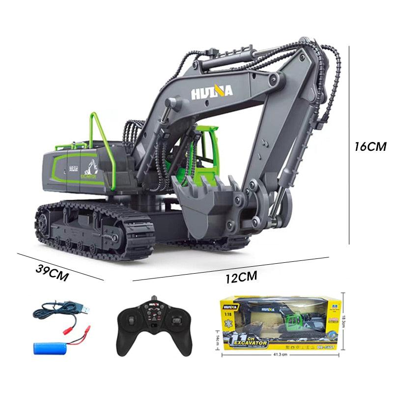 1/18 Scale Mini RC Excavator 11 Channel 2.4Ghz Plastic Kit